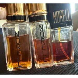 Vintage Norell Fragrance Lot Cologne Spray & Perfume Concentrate 3 Bottles